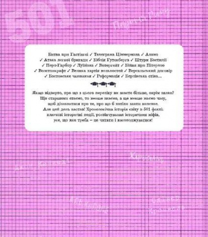 Книга 501 факт, который нужно знать из... истории (на украинском языке)