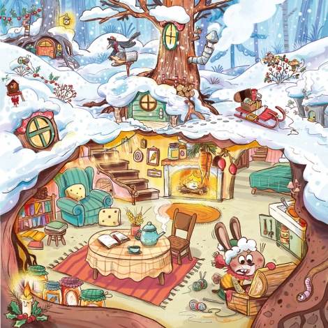 Книга для дітей Найкраще Різдво. Книга з віконцями /Мюріель Цюрхер (українською)